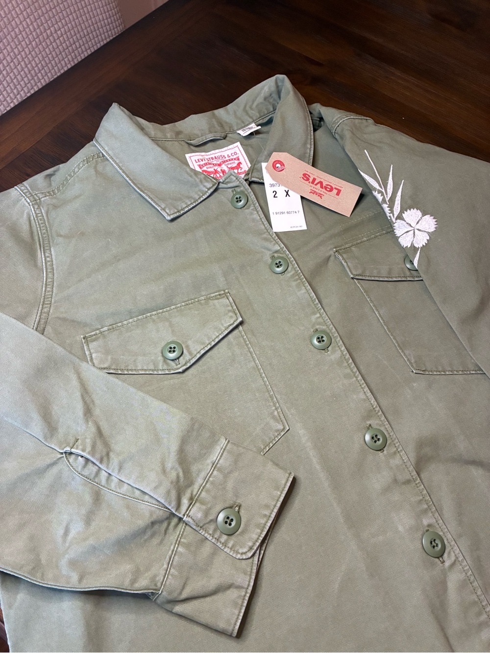 Levi's Women's Olive Green Utility Jacket 2X